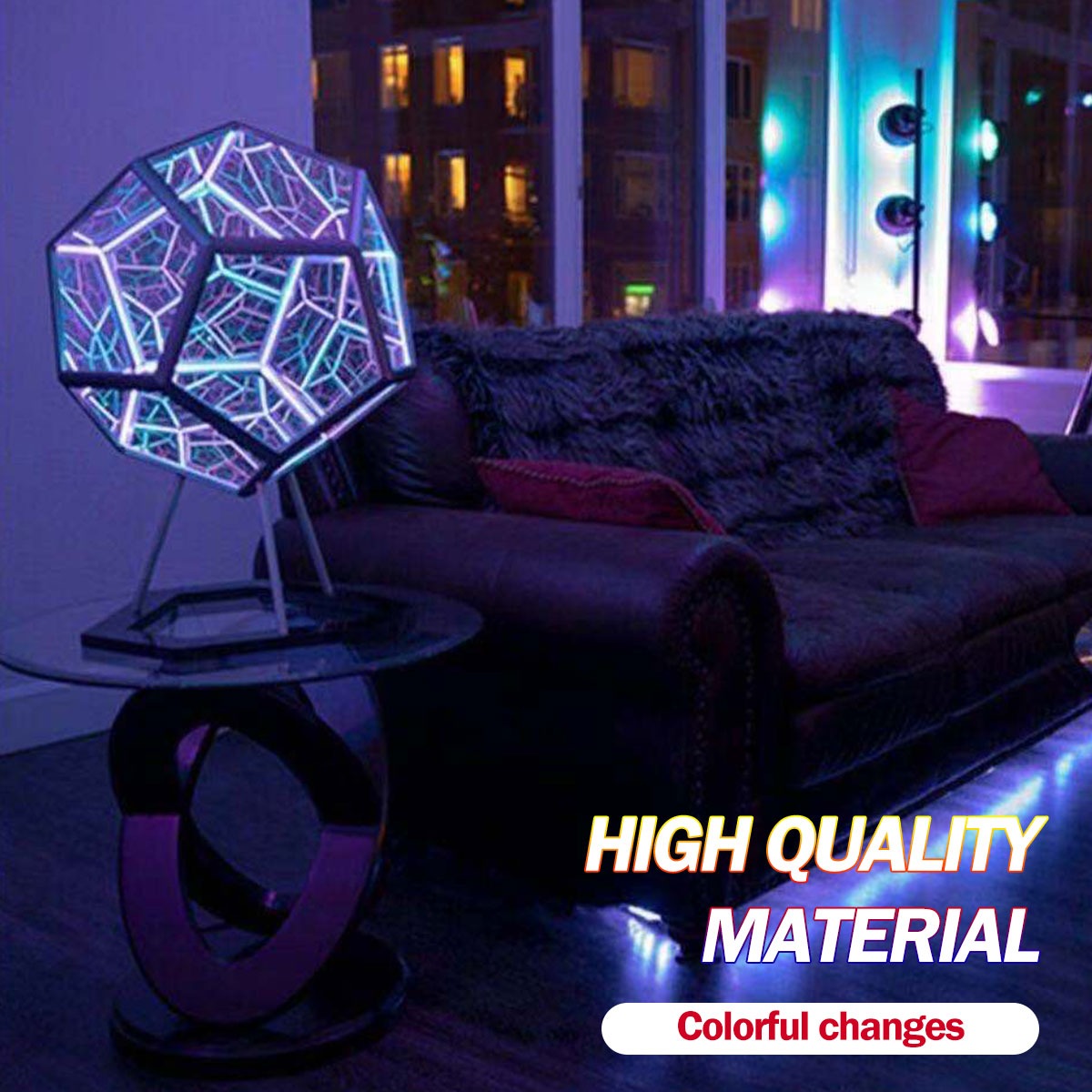 Infinite Dodecahedron Art Office Light