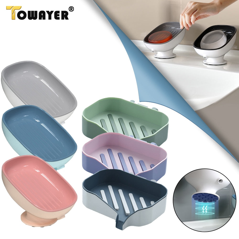 Suction Cup Soap Holder With Drain