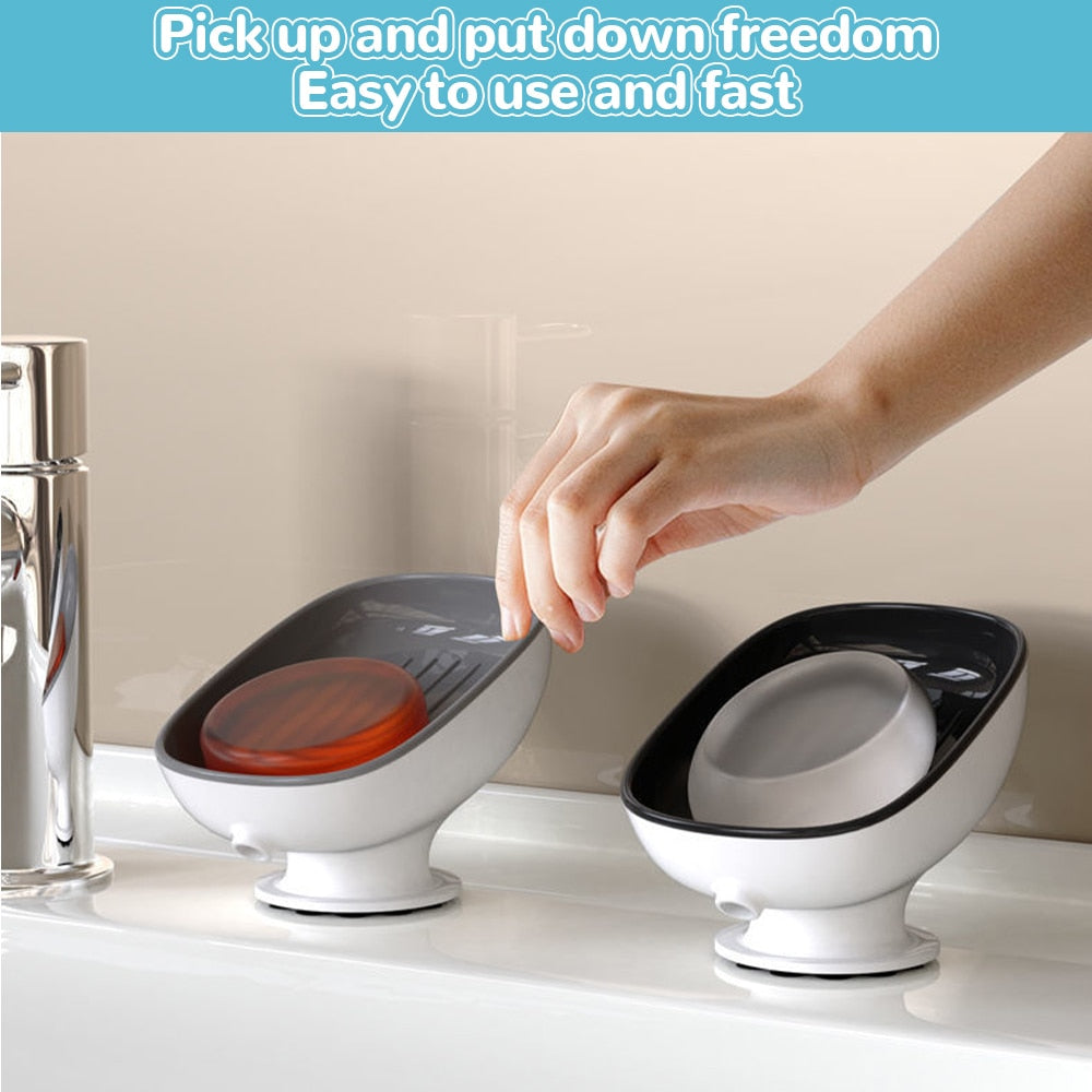 Suction Cup Soap Holder With Drain