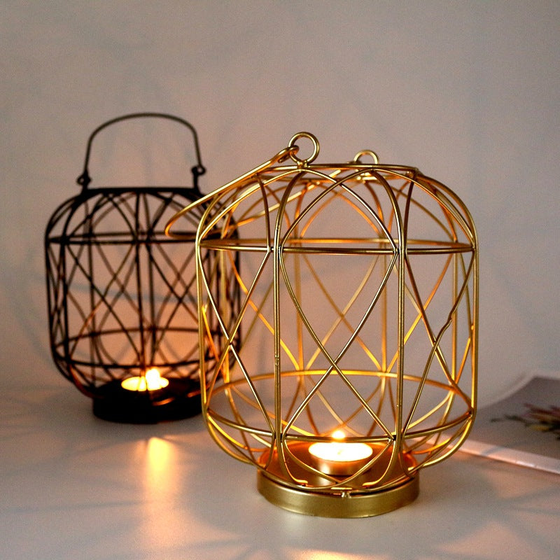 Modern Romantic Iron Candle Holders