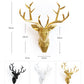 Resin 3d Big Deer Head Wall Decor for Home Statue Decoration Accessories Abstract Sculpture Modern Animal Head wall Decoration