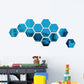 12pcs 3D Mirror Wall Sticker Hexagon