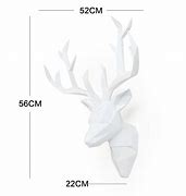 Resin 3d Big Deer Head Wall Decor for Home Statue Decoration Accessories Abstract Sculpture Modern Animal Head wall Decoration