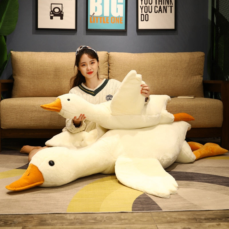 Plush White Goose Toy