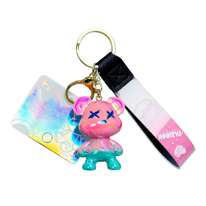 Keychain (Acrylic Cartoon Graffiti Bear)