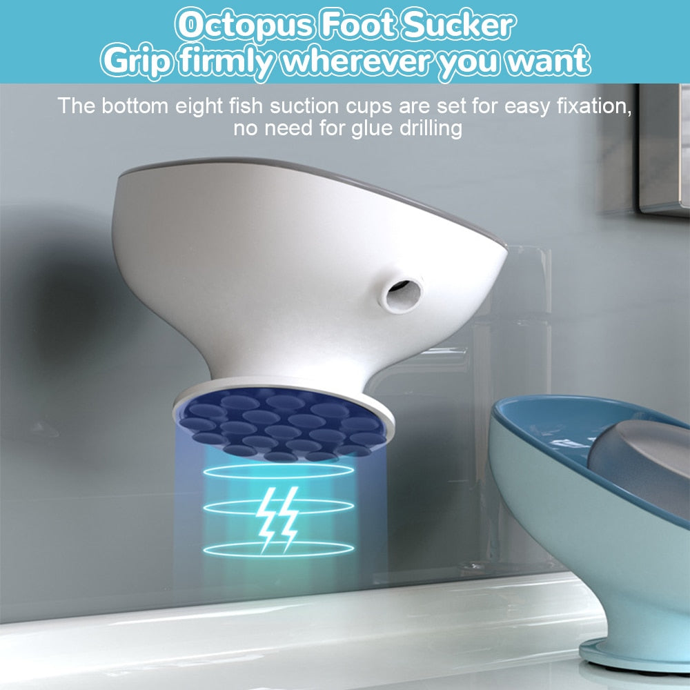 Suction Cup Soap Holder With Drain