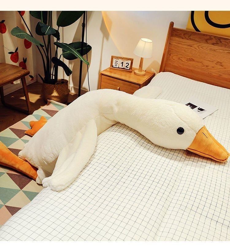 Plush White Goose Toy