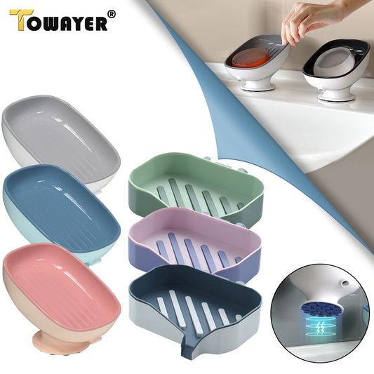 Suction Cup Soap Holder With Drain